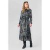 Robe Le Temps des Cerises Robe longue seraphy noire &agrave; motif cachemire Noir