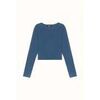 T-shirt enfant Le Temps des Cerises Crop top virginia bleu canard