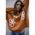 Pull Le Temps des Cerises Pull flower orange