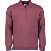 Polo No Excess Polo Zip Pull Dark Wine