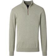 Pull Casamoda Pull-over Demi-Zip Solid Vert Clair