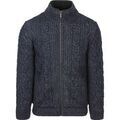 Pull State Of Art Cardigan Cable Zip Melange Marine