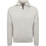 Pull Suitable Pull Demi-Zip Tias Cooldry Knit Greige