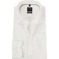 Chemise Olymp Chemise Level 5 Coupe Slim Blanc Cass&eacute; Beige Grenoble