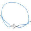 Bracelets sur Grenoble : Bracelets Bijoux Basques Bracelet croix basque argent sur &eacute;lastique bleu ciel Blanc