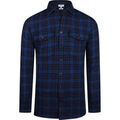Sweat-shirt Mcgregor Surchemise Bleu Fonc&eacute; A Carreaux Tartan Bleu