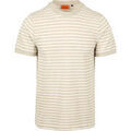 Tee-shirts sur Grenoble : T-shirt Suitable T-shirt Isaac Stripe Piqu&eacute; Pebble Beige