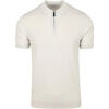 T-shirt Suitable Knitted Polo Demi-Zip Beige