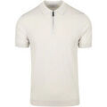 Tee-shirts sur Grenoble : T-shirt Suitable Knitted Polo Demi-Zip Beige