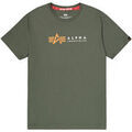 Tee-shirts sur Grenoble : T-shirt Alpha Industries Alpha Label T-Shirt - dark olive