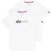 T-shirt Alpha Industries Alpha Label T-Shirt 2 Pack - white