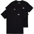 Tee-shirts sur Grenoble : T-shirt Alpha Industries Basic T-Shirt SL 2 Pack - black