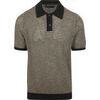 T-shirt Marc O'Polo Knitted Polo Noir Beige Ray&eacute; Noir