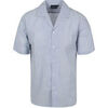 Chemise Suitable Chemise Short Sleeve Stripe Seersucker Bleu Clair
