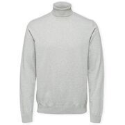Pull Selected Noos Berg Roll Neck Knit - Light Grey Melange