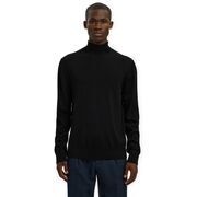 Pull Selected Noos Tray Roll Neck Knit - Black