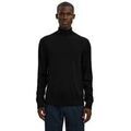 Pull Selected Noos Tray Roll Neck Knit - Black Grenoble