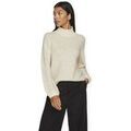 Pull Vila Noos Lory High Knit - Eggnog