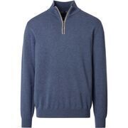 Pull Casamoda Pull-over Demi-Zip Solid Bleu
