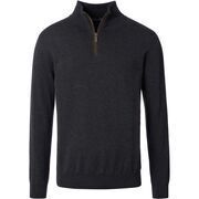 Pull Casamoda Pull-over Demi-Zip Solid Anthracite