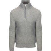 Pull Marc O'Polo Halfzip Rib Grey