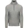Pull Marc O'Polo Halfzip Rib Grey