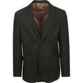Vestes sur Grenoble : Veste Suitable Colbert Herringbone Laine M&eacute;rinos Vert Fonc&eacute; Vert