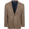 Veste Suitable Colbert Herringbone Laine M&eacute;rinos Marron Clair Beige