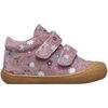 Baskets basses enfant Naturino Chaussures premiers pas en su&egrave;de avec imprim&eacute; fleurs COCOON VL Violet