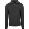 Pull Knowledge Cotton Apparel ConnaissancesCotton Apparel Half Zip Pullover Merino Anthracite