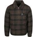 Sweat-shirt Superdry Surchemise Wool Blend Marron A Carreaux