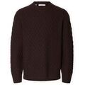 Pulls/Sweat sur Grenoble : Pull Selected Patric Edit Knit - Chocolate Torte