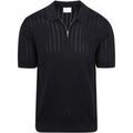 Polos sur Grenoble : Polo Profuomo Knitted Half Zip Polo Dropneedle Marine