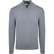 Pull Profuomo Pullover Half Zip Luxury Basic Bleu