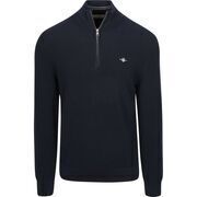 Pull Gant Half Zip Pull Micro Textured Marine