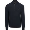 Pull Gant Half Zip Pull Micro Textured Marine