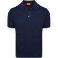 Polo Suitable Knitted Polo Cotton Linen Marine