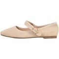 Chaussures d&eacute;contract&eacute;es femme sur Grenoble : Ballerines Super Mode Ballerine &agrave; Brides Boucle Beige