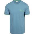 T-shirt Sun68 T-shirt Piqu&eacute; Ray&eacute; Fluo Bleu Bleu