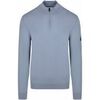 Sweat-shirt Suitable Race Pull Demi-Zip Steel Blue