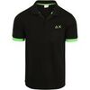 T-shirt Sun68 Polo Big Logo Fluo Noir