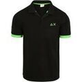 Tee-shirts sur Grenoble : T-shirt Sun68 Polo Big Logo Fluo Noir