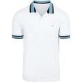 Tee-shirts sur Grenoble : T-shirt Sun68 Polo Col Multiray&eacute; Blanc Blanc