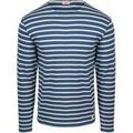 Tee-shirts sur Grenoble : T-shirt Armor Lux T-shirt Heavy Manches Longues Ray&eacute; Bleu Bleu