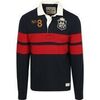 Polo Superdry Polo de rugby Vintage &agrave; rayures bleu marine/rouge Multicolore