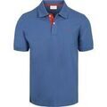 Polos sur Grenoble : Polo Gant Polo Piqu&eacute; Contrast Bleu Vintage Bleu