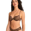 Maillots de bain Selmark Haut maillot de bain pr&eacute;form&eacute; armatur&eacute; UTOPIA Mare Marron