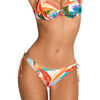 Maillots de bain Selmark Bas maillot slip de bain taille basse &agrave; nouettes OASIS Blanc