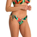 Maillots de bain Selmark Bas maillot slip de bain taille basse &agrave; nouettes OASIS Noir