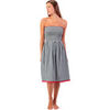 Robe courte Admas Robe estivale bustier Vichy Navy